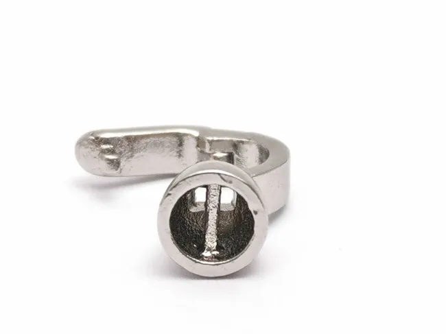 Inchizatoare cubic zirconia 32x8mm argintiu