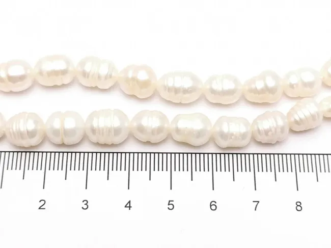 Sirag scurt perle de cultură 10~8x7~8mm