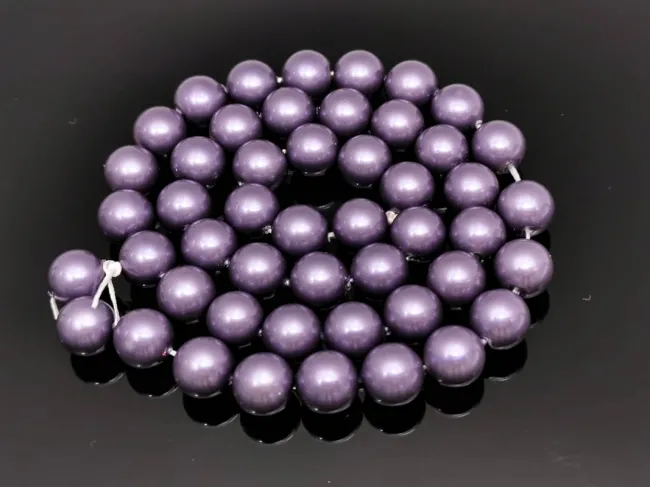 Sirag perle tip mallorca 8mm mov inchis