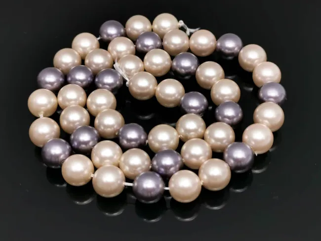 Sirag Perle tip mallorca 8mm mix gri bej