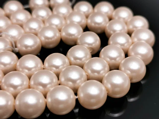 Sirag Perle tip mallorca 8mm roz pudra