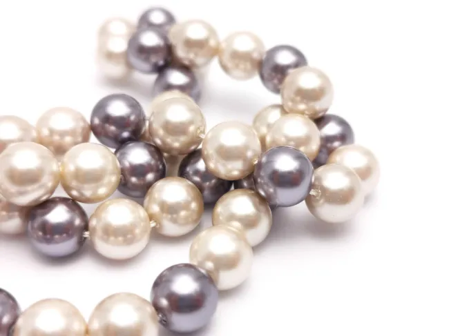 Sirag Perle tip mallorca 8mm mix gri bej