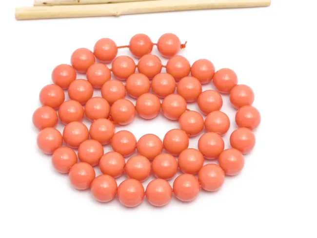 Sirag Perle tip mallorca 8mm portocaliu coral opac