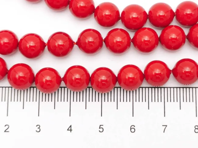 Sirag Perle tip mallorca 8mm rosu opac