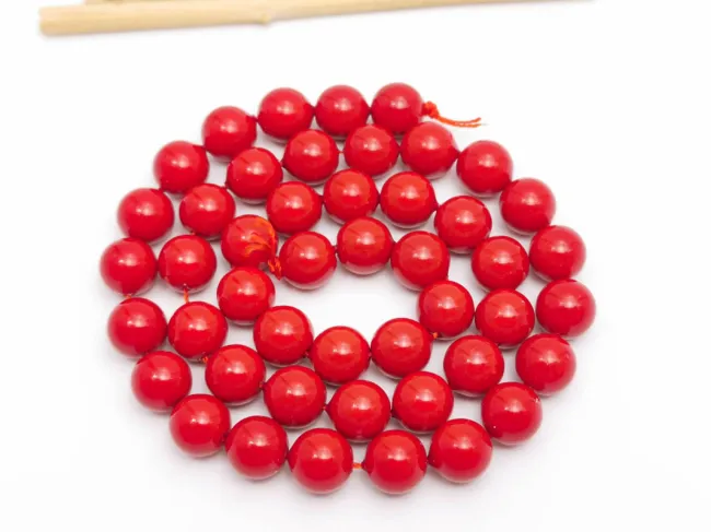 Sirag Perle tip mallorca 8mm rosu opac