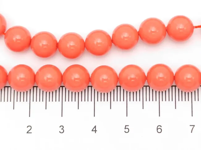 Sirag Perle tip mallorca 8mm portocaliu coral opac