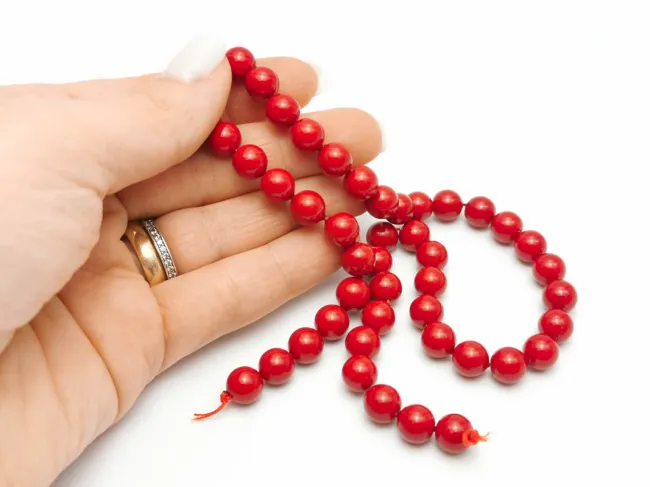 Sirag Perle tip mallorca 8mm rosu opac