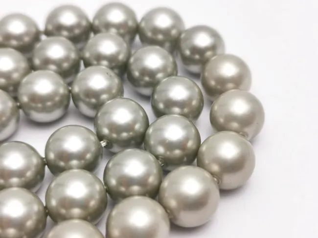 Sirag perle tip mallorca 8mm gri deschis