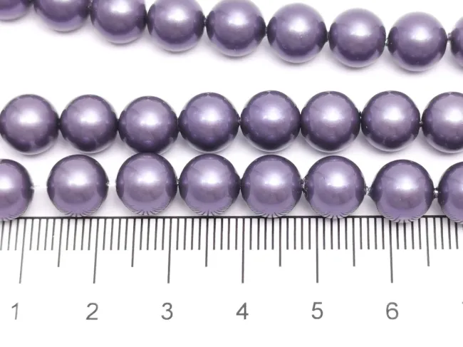 Sirag perle tip mallorca 8mm mov inchis