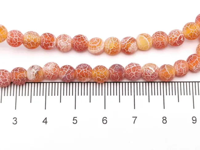 Sirag Agate frosted 6mm maro caramiziu