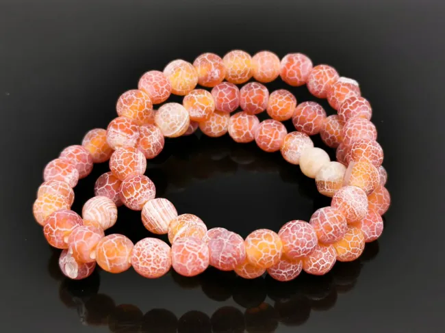 Sirag Agate frosted 6mm maro caramiziu