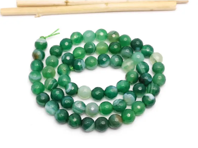 Sirag agate fatetat 6mm verde