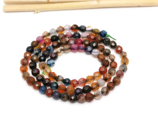 Sirag agate fatetat 4mm multicolor
