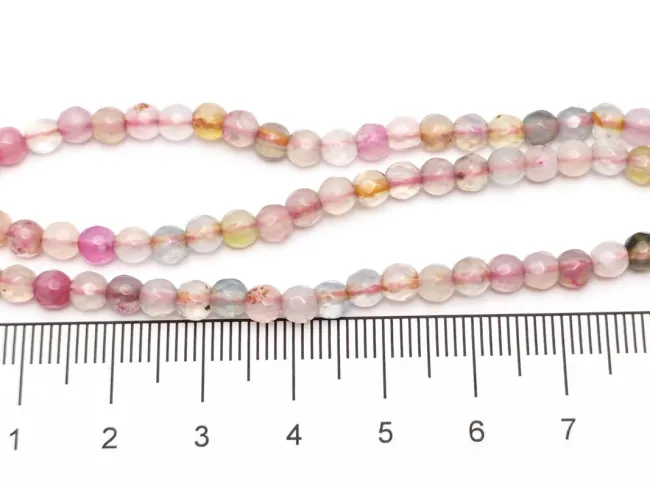 Sirag agate fatetat 4mm roz pal