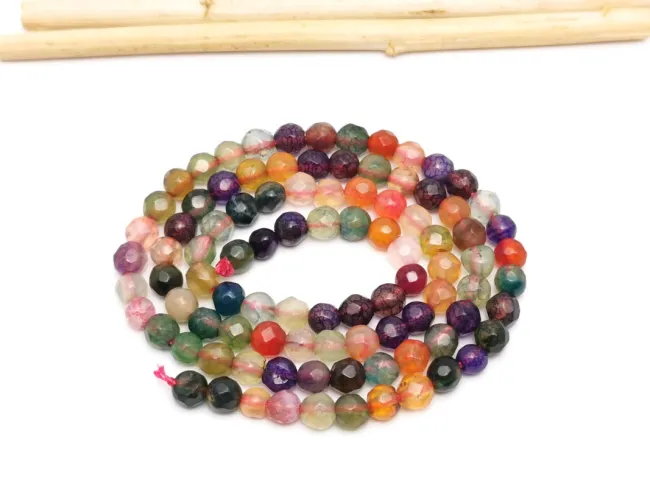Sirag agate fatetat 4mm mix multicolor