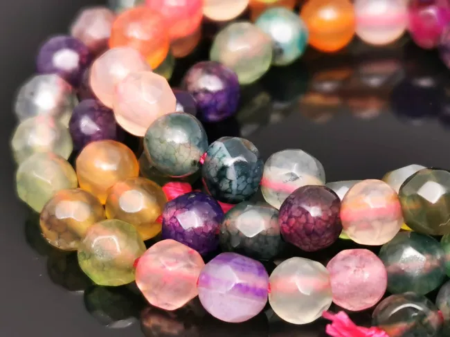 Sirag agate fatetat 4mm mix multicolor