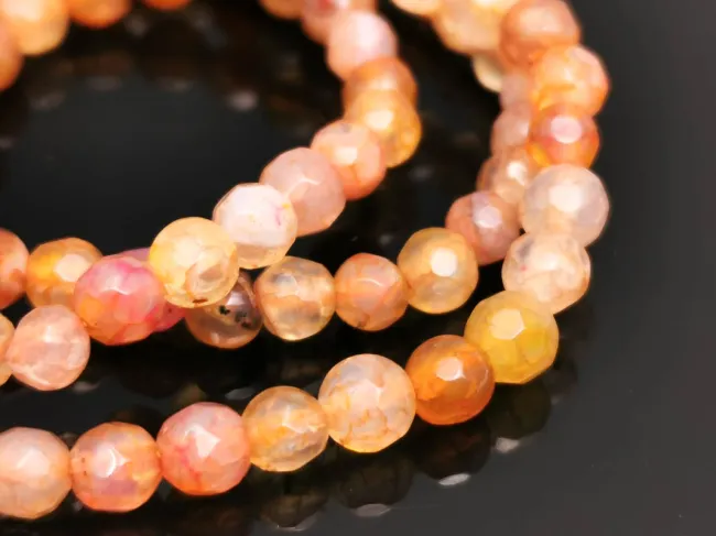 Sirag agate fatetat 4mm roz punch