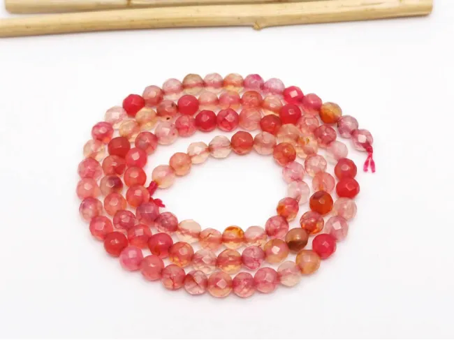 Sirag agate fatetat 4mm roz