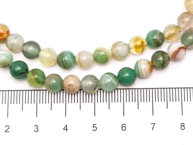 Sirag agate striped 6mm verde