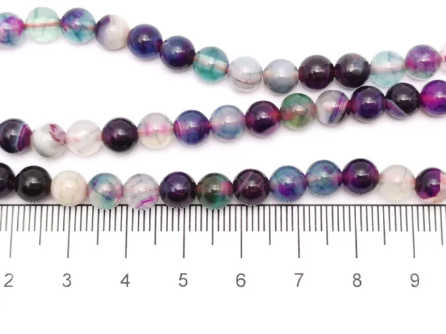 Sirag agate striped 6mm mov verde