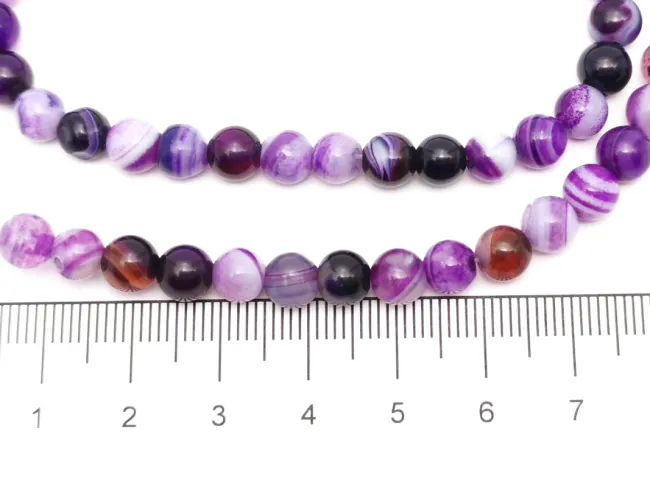 Sirag agate striped 6mm mov