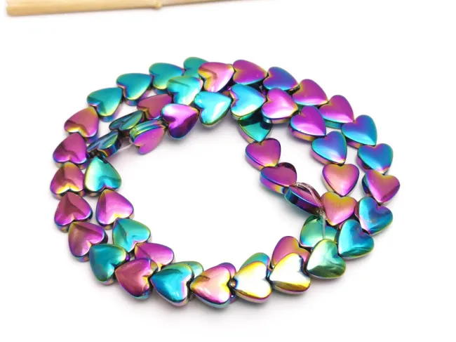 Sirag Hematit inima 8x8mm multicolor