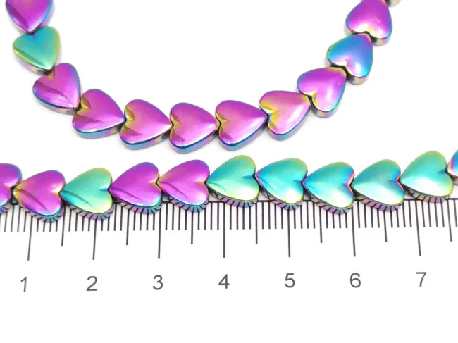 Sirag Hematit inima 8x8mm multicolor