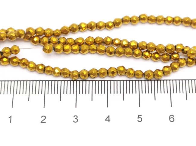 Sirag hematit fatetat 3mm auriu