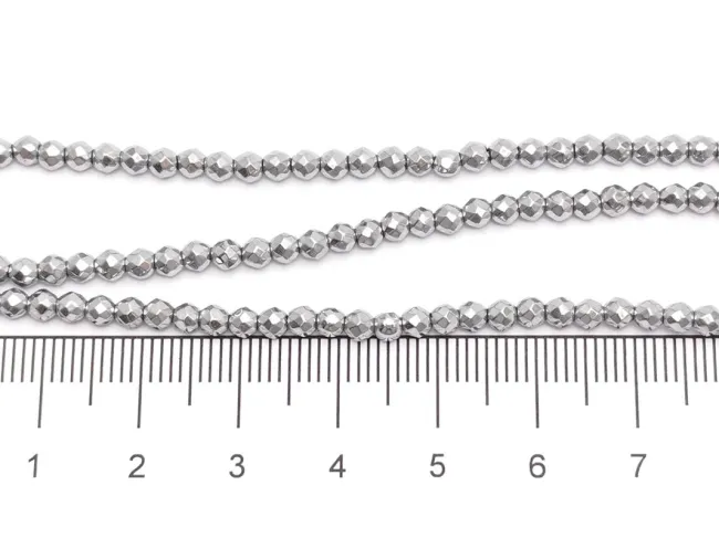 Sirag hematit fatetat 3mm argintiu deschis