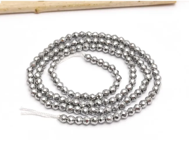 Sirag hematit fatetat 3mm argintiu deschis