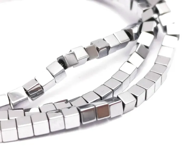 Sirag Hematit 2x2mm argintiu deschis