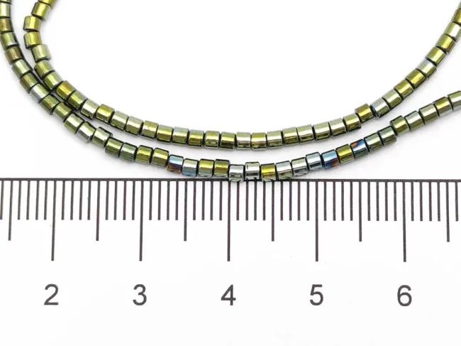 Sirag hematit tub 2x2mm iris verde