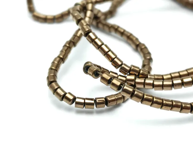 Sirag hematit tub 2x2mm bronz