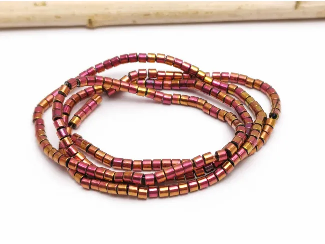 Sirag hematit tub 2x2mm burgundy