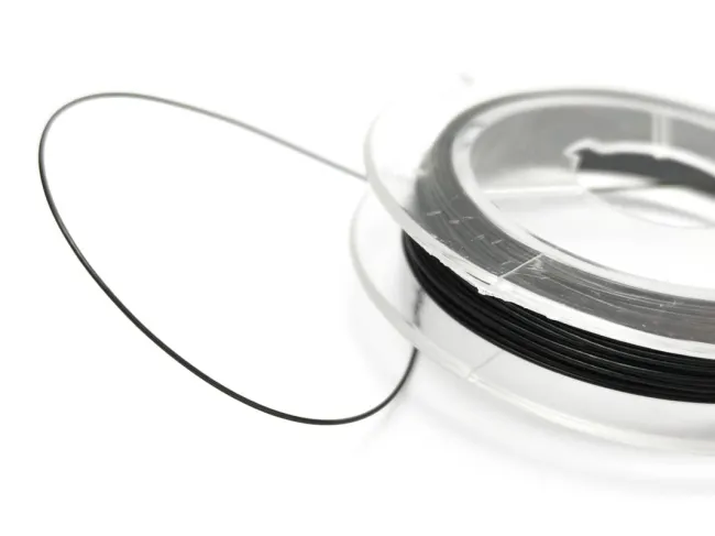 Sarma siliconata grosime 0.38mm negru (10m)