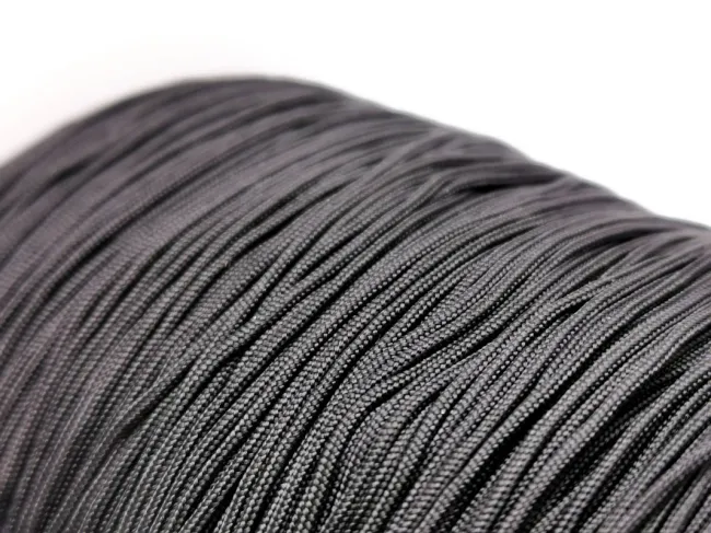 Rola snur nylon pentru bratari grosime 1mm negru (300m)