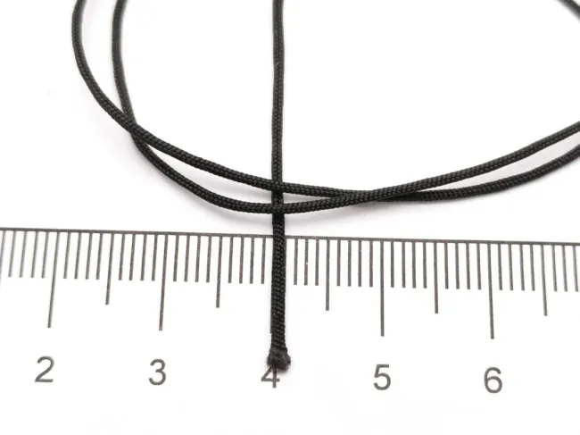 Rola snur nylon pentru bratari grosime 1mm negru (300m)