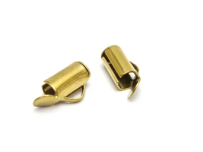 Capat miyuki/toho slide tube otel inoxidabil 304 - 8x6x4mm auriu (2buc)