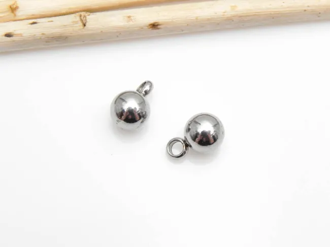 Charm otel inoxidabil 304 biluta 11x8mm