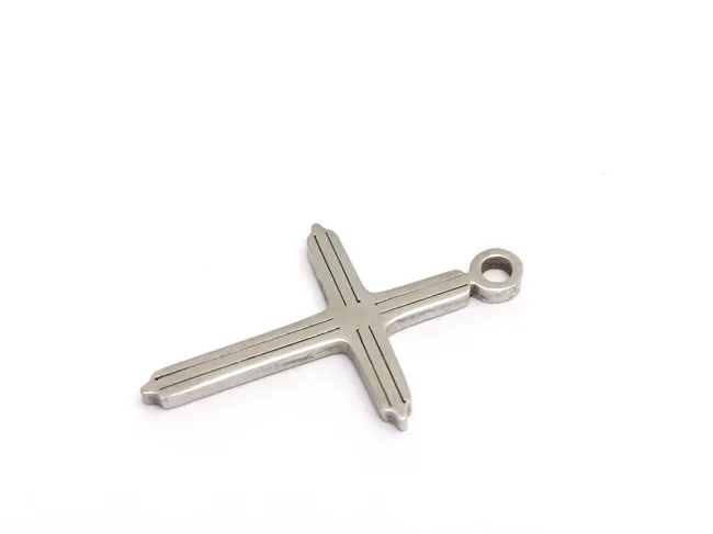 Charm otel inoxidabil 201 cruce 22x14x1.5mm