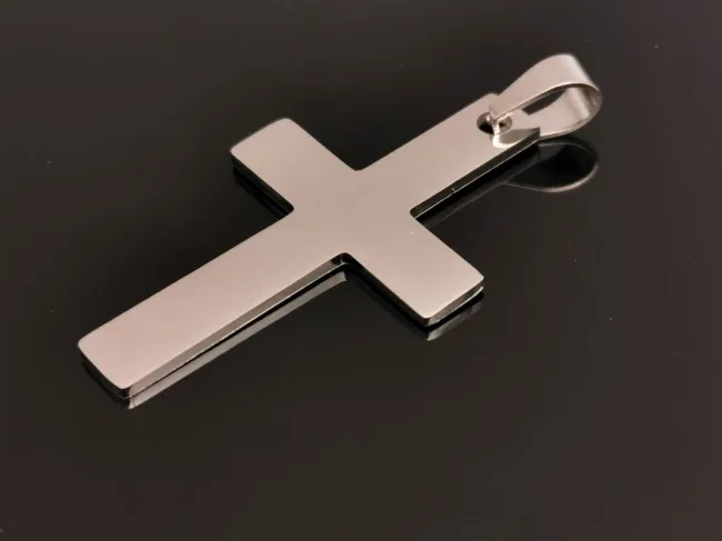 Charm otel inoxidabil 304 cruce 36.5x22x1mm