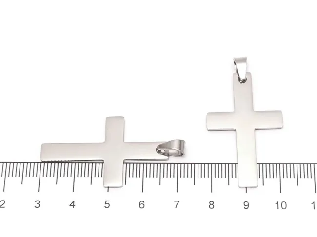 Charm otel inoxidabil 304 cruce 36.5x22x1mm