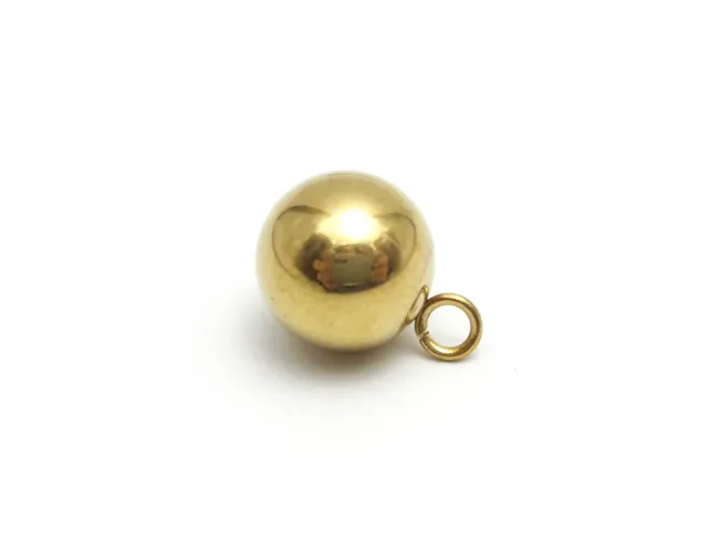Charm otel inoxidabil 304 auriu placat IP biluta 11x8mm