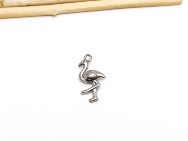 Charm otel inoxidabil 304 flamingo 18.5x10x4mm