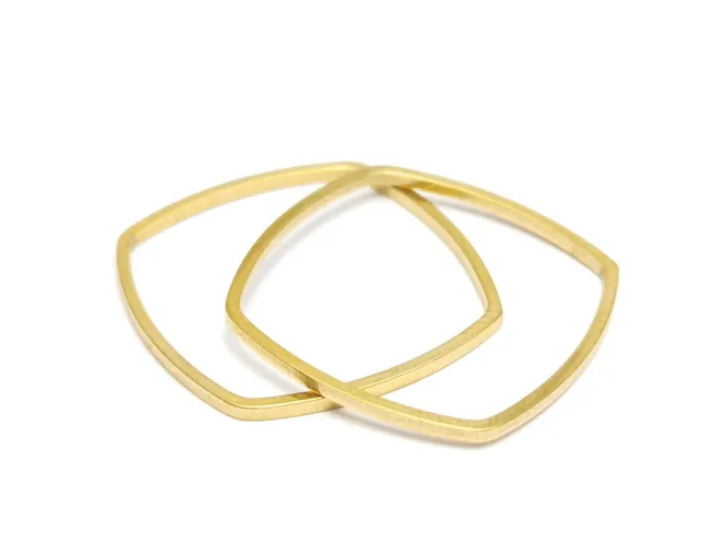 Link otel inoxidabil 201 auriu romb 20x20x1mm