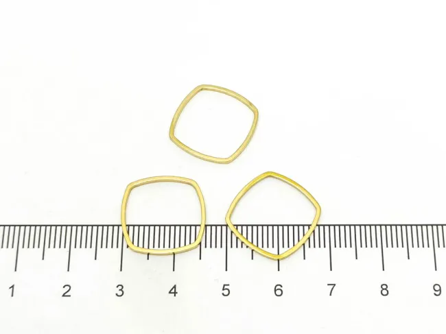 Link otel inoxidabil 201 auriu romb 16x16x1mm