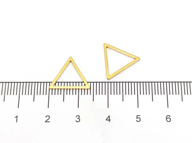 Link otel inoxidabil 201 auriu triunghi 13.5x12x1mm