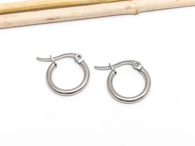 Tortite cercei otel inoxidabil 304 hoop 19x15mm (2buc)