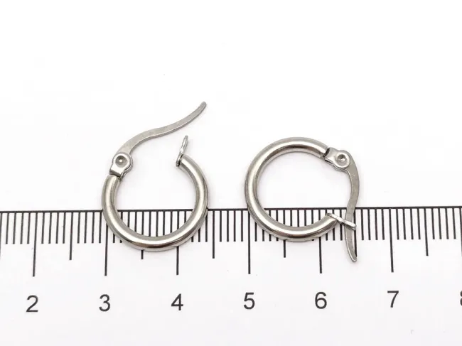 Tortite cercei otel inoxidabil 304 hoop 19x15mm (2buc)