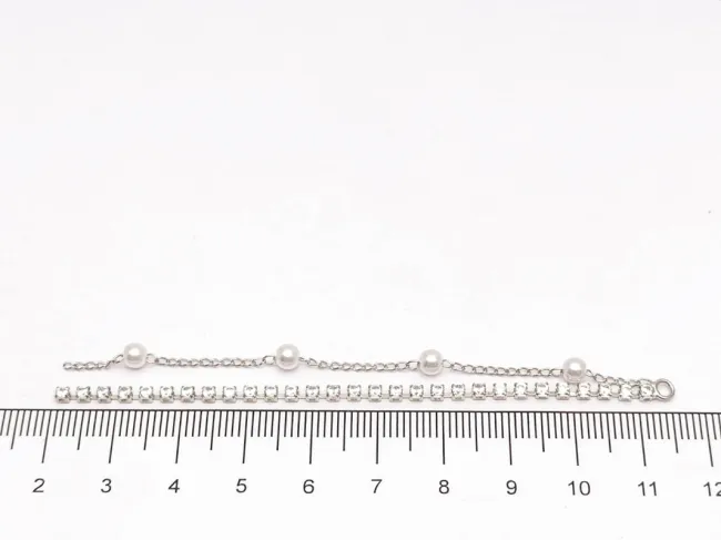 Charm cubic zirconia 92x5x4mm argintiu